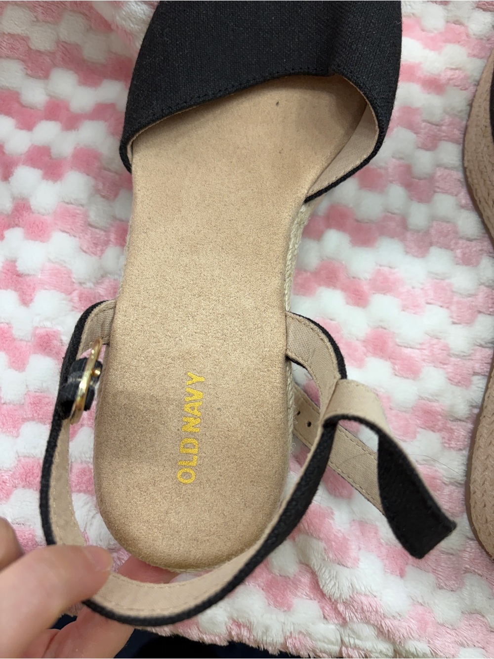 Black Open-Toe Strap Women's Sandals - Picture 2 of 4